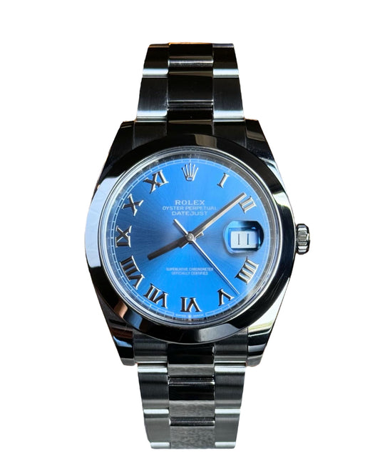 Rolex Datejust 41 126300 Azzurro Blue Dial Pre Owned