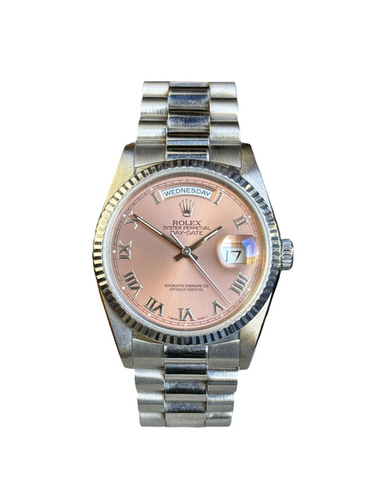 Rolex Day Date 36 18239 Factory Salmon Dial Pre Owned